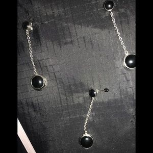 Black onyx and sterling silver